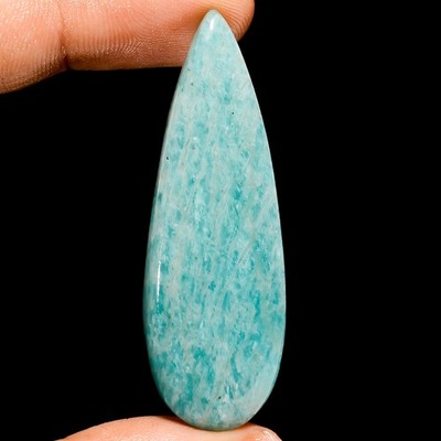 100% Natural Amazonite Pear Shape Cabochon Loose Gemstone 46 Ct 51X17X6mm A36536