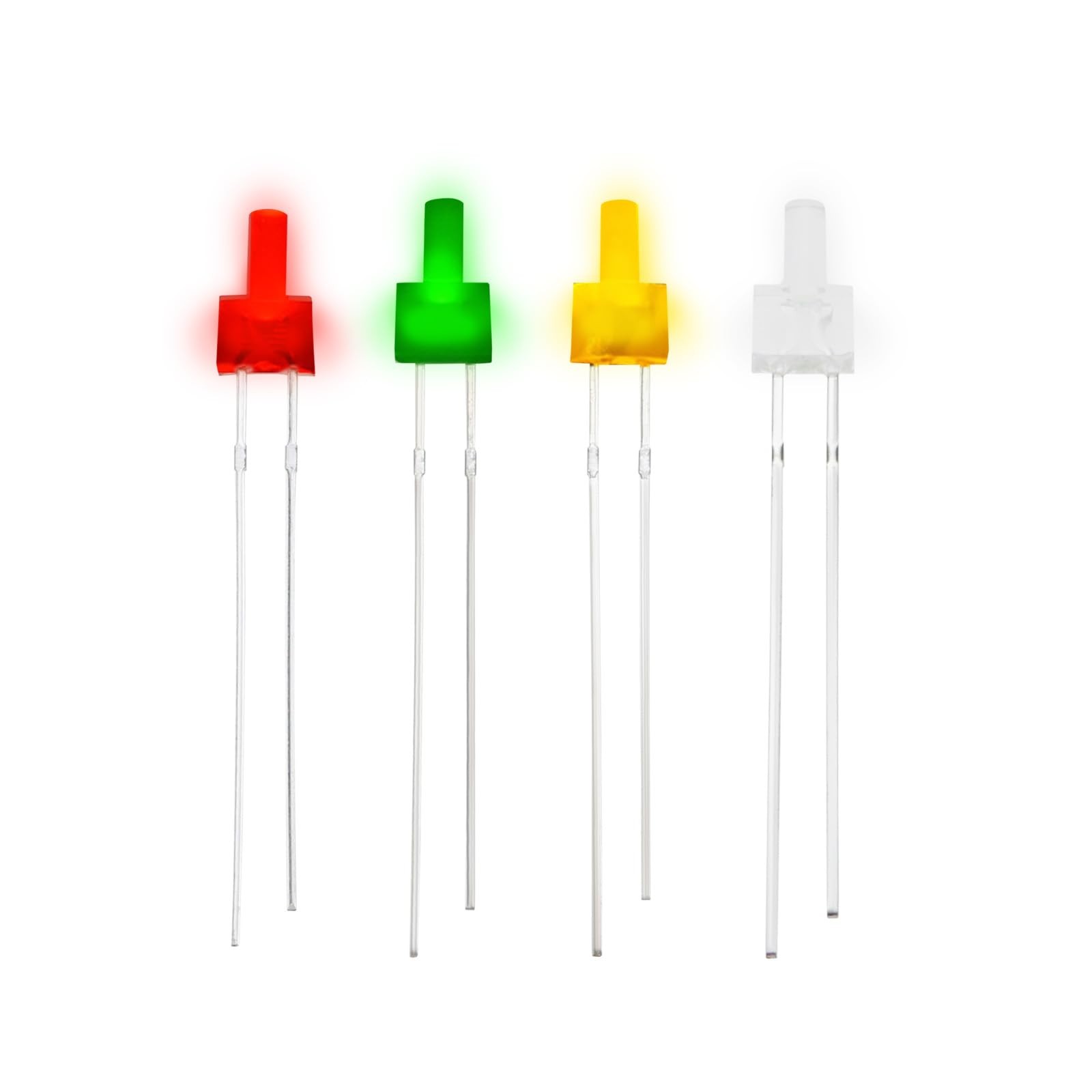 Feux de signalisation et phares : lot 100 LED diffuses 2mm basse consommation