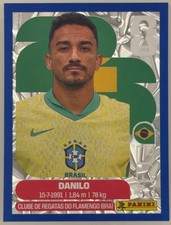 Danilo Panini FIFA World Cup 2026 Blue Crumple Parallels Sticker