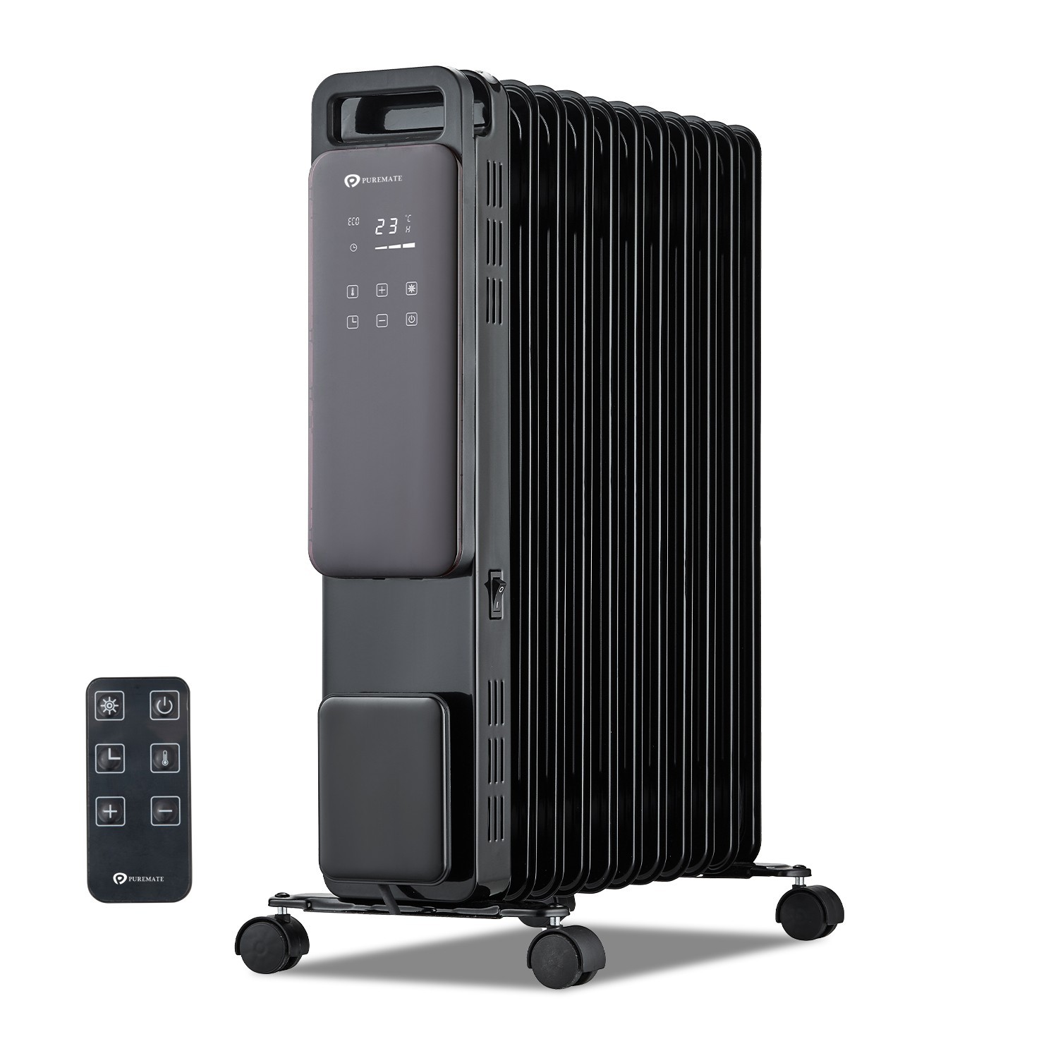 PureMate 2500W 11 Fin Oil Filled Radiator – Portable Electric Heater