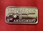 2nd Amendment AR-15 Fine Silver Art Bar! 1 Gram Of .999 Pure Silver!