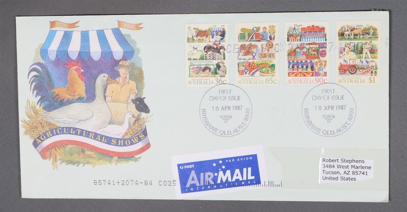 MayfairStamps Australia FDC 1987 Agricultural Shows Combo First Day Cover aaz_57