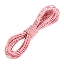5.5 Yard 2mm Round Leather Cord Lacing String for DIY Crafts, Pink