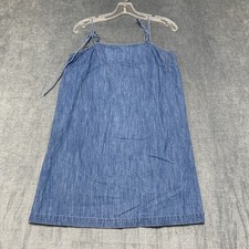 Old Navy Denim Mini Dress Womens Medium Blue Cotton Adjustable Spaghetti Straps
