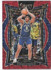 Enrique Freeman RC Rookie 2024-25 Panini Select Red Disco Prizm #80 /49 Pacers