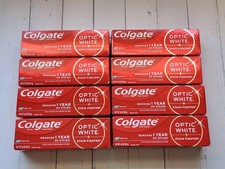 8 Colgate Optic White Stain Fighter Toothpaste Fresh Mint, 3.8oz, Exp: 02-2028