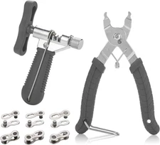 Bike Chain Link Plier Tool Kit w/ 6 Quick Links for 6-10 Speed MTB Road Bikes
