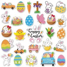 Easter Fridge Magnets Decorations - 27Pcs Happy Easter Spring Magnetic Sticker