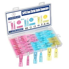 PCS Heat Shrink Bullet Wire Connectors Kit 22-10AWG Waterproof Bullet 54