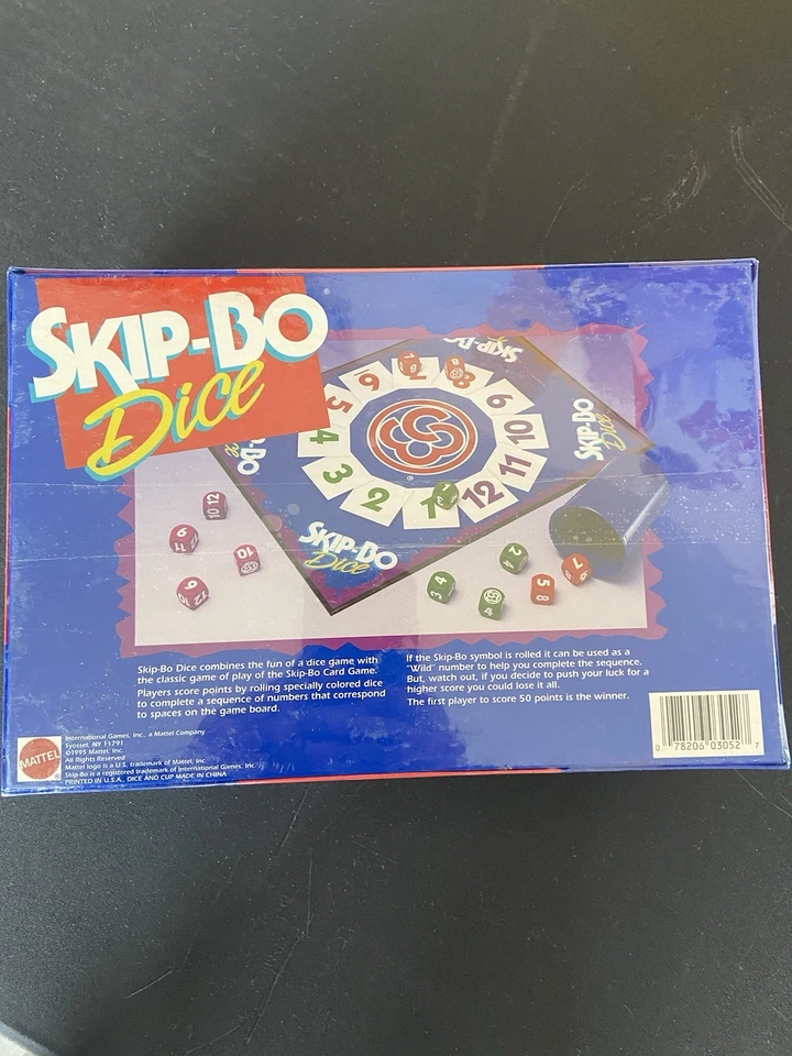 Vintage Skip-Bo Dice Game by Mattel 1995 Edition 100% Complete  - Image 3 of 3