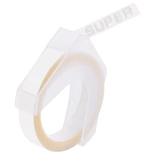 White on Clear 3D Embossing Tape 520101 For DYMO Organizer Xpress 12965