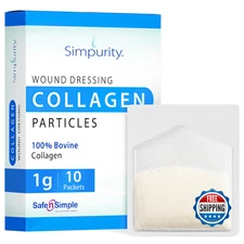 Simpurity Collagen Wound Dressing Powder 1g - 10-Pack for Faster Healing