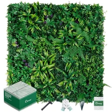 Artificial Boxwood Panels, Grass Wall Panels 20"x20"(12pcs), Privacy Hedge Fe...