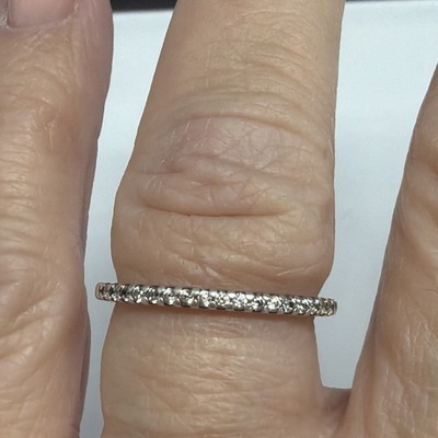 PANDORA 1/2 Eternity CZ Band Size 7.5