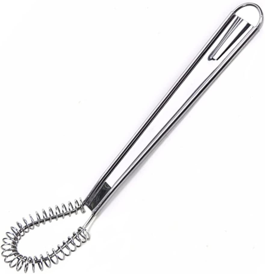 Best Utensils Stainless Steel Mini Egg Whisk Beater Handheld Milk Frother Foamer