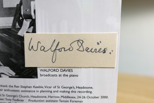 Walford Davies (composer) Autograph + CD Solemn Melody Dutton Signed - Picture 6 of 6