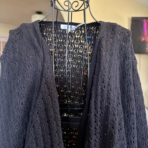 Johnny Was NWT Selah Draped knit Cardigan L open weave msrp $258 M59119-4 - Picture 2 of 8