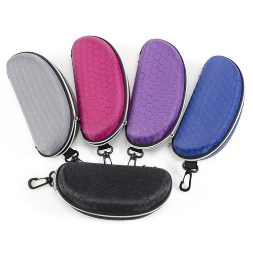 Sunglasses EVA Case Hard Glasses Eyeglasses Shell Large Travel Clam  With Clip - Picture 3 of 15