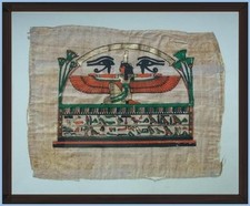 PAPIRO EGIZIO ANTICO EGITTO ISIDE APRE ALI SIMBOLEGGIANTI VENTO PROTEGGE EGITTO