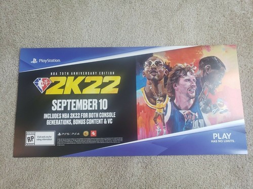 NBA 75 Anniversary Edition 24" X 12" Poster Promo THICK Display Ad Brand New - Picture 7 of 7