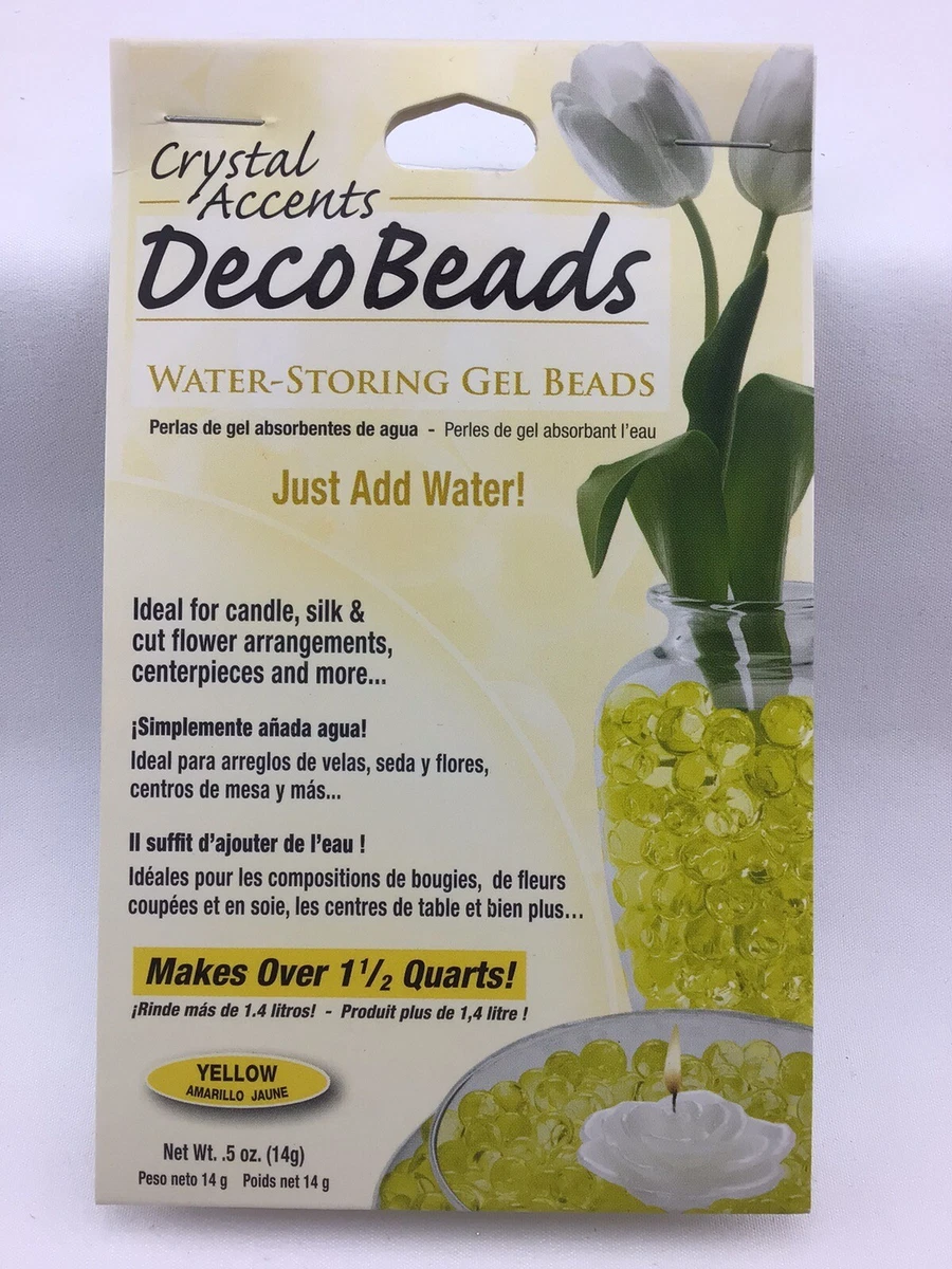 Crystal Accents Deco Beads Soft Round Water Yellow Vase Filler for Centerpiece