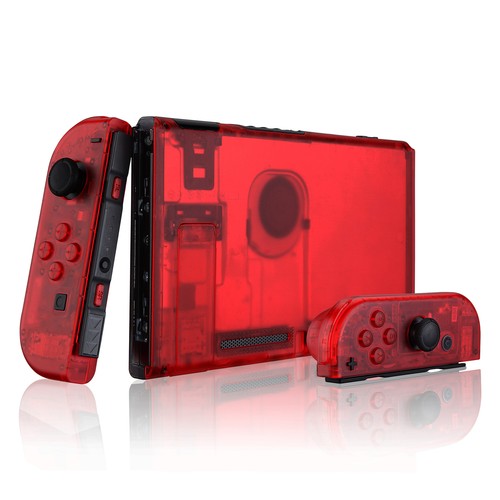 Custom Clear Red Console Back Plate Controller Housing Shell for Nintendo Switch - Picture 3 of 12