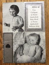 Patons & Baldwins Vintage Knitting Pattern 1254 Baby Items Booklet Orig 1950s ⭐️