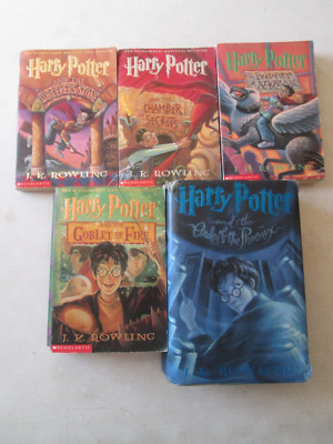 HARRY POTTER J.K. ROWLING Series Books # 1 2 3 4 5 Lot Set Order of the Phoenix