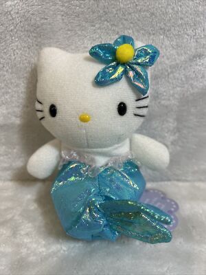 NEW Hello Kitty 1999 Sanrio Mermaid Bean Bag 6 inch Plush - RARE