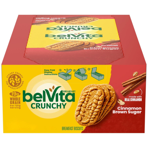 Belvita Cinnamon Brown Sugar Breakfast Biscuits 8 Packs 4 Biscuits per Pack