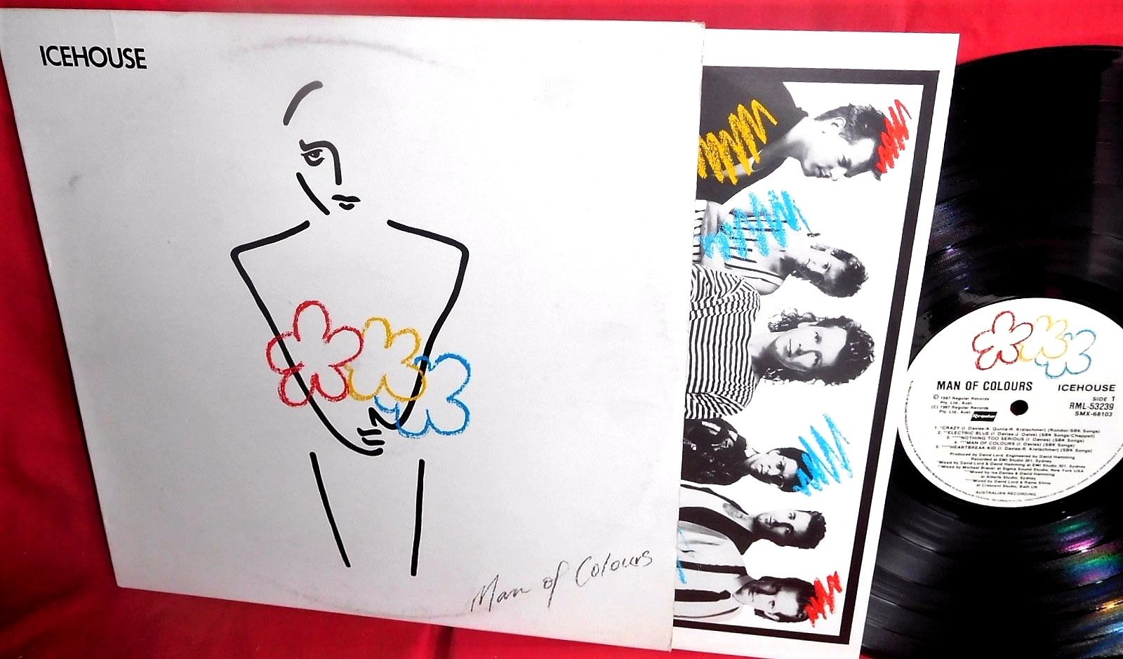 ICEHOUSE Man of colors LP 1987 AUSTRALIA MINT - First Pressing Inner