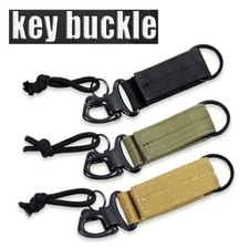 Tactical Carabiner Nylon Molle Webbing Keychain Clip Belt Carabiner Buckle Hook