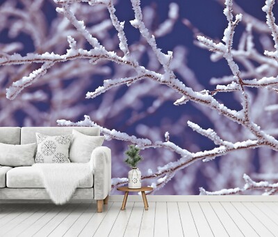 3D Winter Snow Branches O461 Wallpaper Wall Mural Self-adhesive Assaf Frank Fay