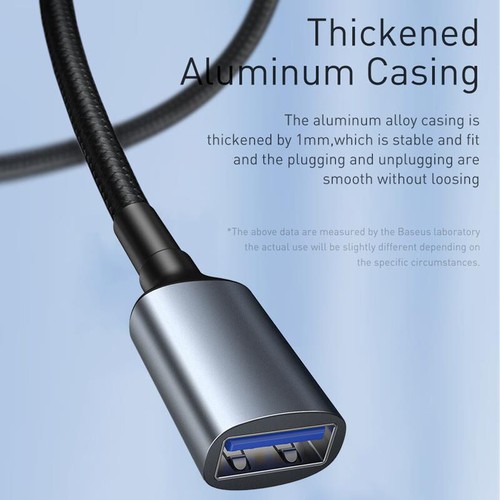 Baseus Cafule USB 3.0 Extension Cable Braided Male to Female Data Extender - 1m - Picture 5 of 8