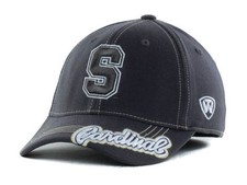 Stanford Cardinal Charcoal Flex Fit Hat Top of the World NCAA Cap