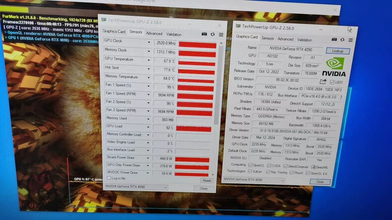 Nvidia RTX 4090 Turbo 48GB GDDR6X Dual Width Server GPU AI model