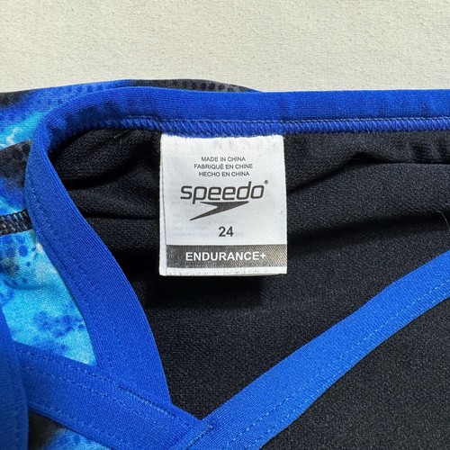 Speedo Bathing Suit Girl's 5-6 Swim 24 Endurance Energy Volt Flyback Pool Beach - Picture 4 of 6