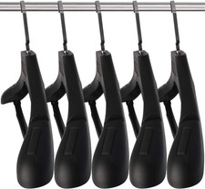 Plastic Extra Wide Suit Hangers, Pack of 15, Width: 17.7",Notched Shoulders  Me