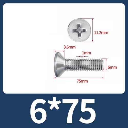 Phillips Machine Screws Countersunk Flat Head Bolts A2 Stainless M1 M1.2 M2-M10 - Picture 206 of 250