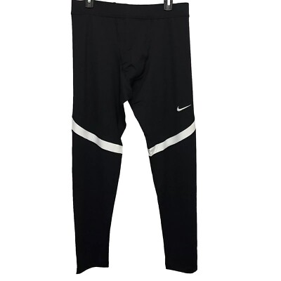 Nike Power Tech Running Tights Pant Black Zipper Leg New Men Size 2XL  835955-012