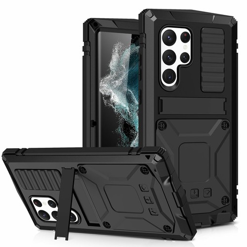 For Samsung Galaxy S22 Ultra Case Metal Shockproof Stand Cover Screen Protector - Picture 12 of 21