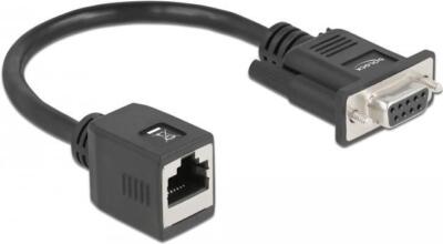 Delock RS-232/422/485 Serieller Adapter von DB9 Buchse auf RJ45 Buchse