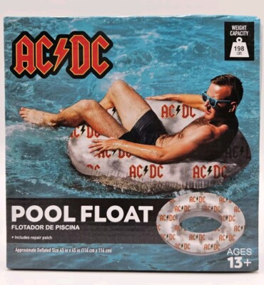 Brand New In Box AC/DC Inflatable Swim Tube Pool Ring Float For Adult AC DC 