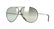 Porsche Design P8478 Titanium/Grey Silver Mirror Green Lenses B Sunglasses
