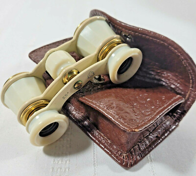 Vintage Russian Binocular Theater Soviet Opera Theater Glasses With Leather Case