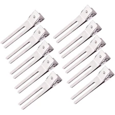 10 Pack Double Prong Pin Curl Clips, Duck Billed Hair Clips for Hairdressing ...