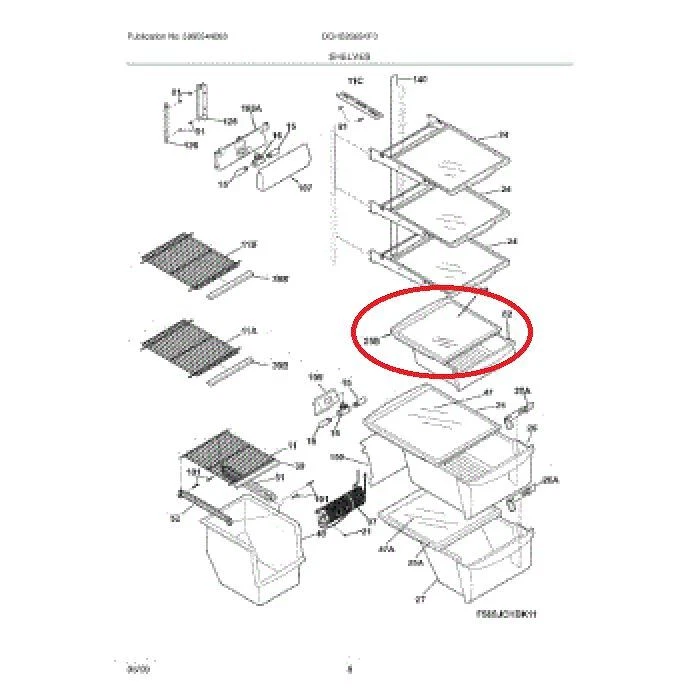 Marco de estante Meat Pan (superior) compatible con Frigidaire PS2363832 241969501 Foto 4 de 4