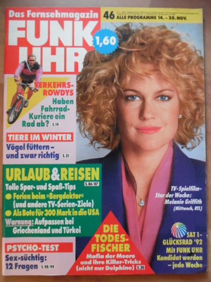 FUNK UHR 46 - 1992 TV: 14.-20.11. Melanie Griffith Gerd Müller Robin Williams