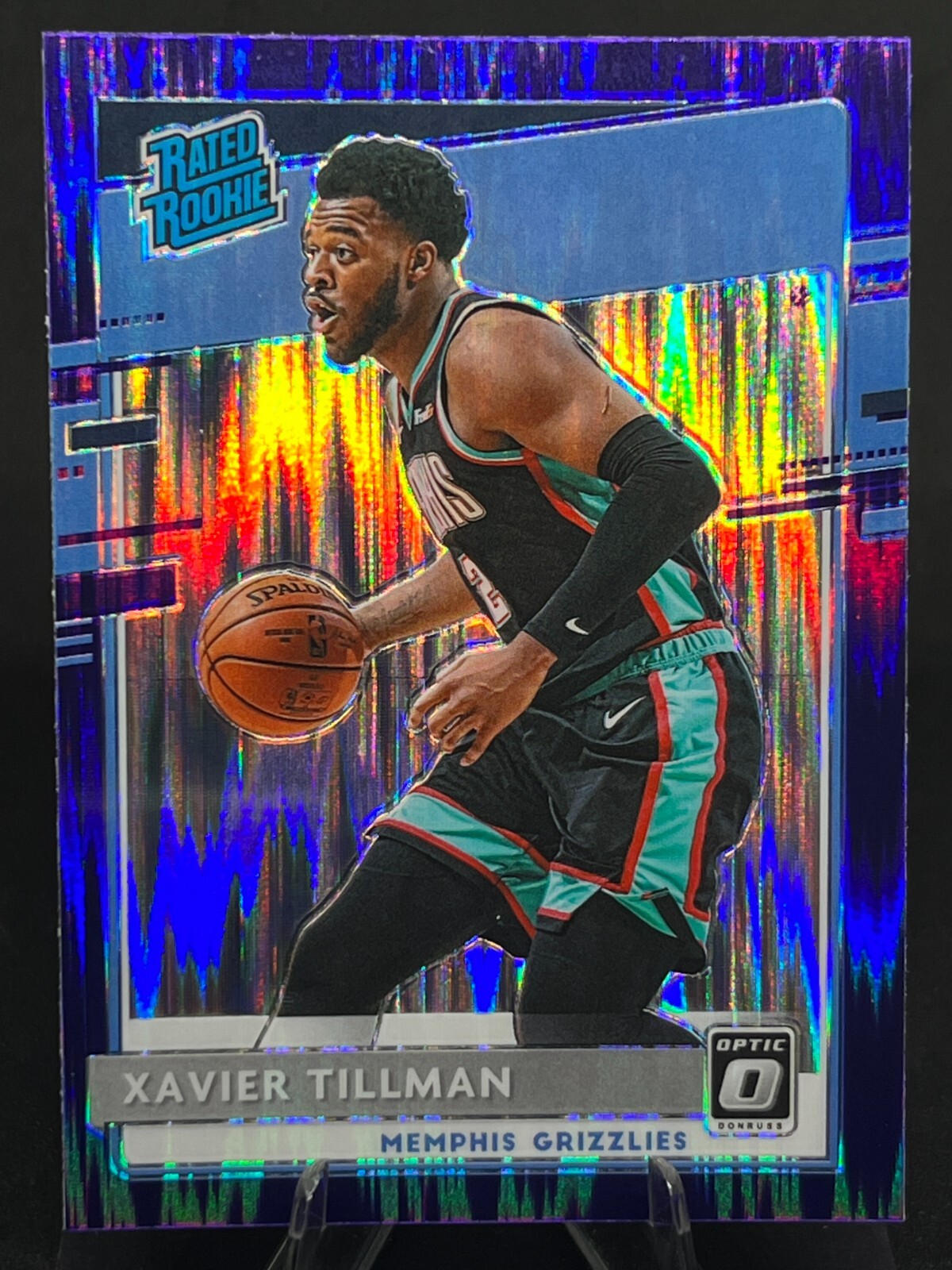 Xavier Tillman 2020-21 Donruss Optic PURPLE SHOCK PRIZM #185 Grizzlies Rookie RC