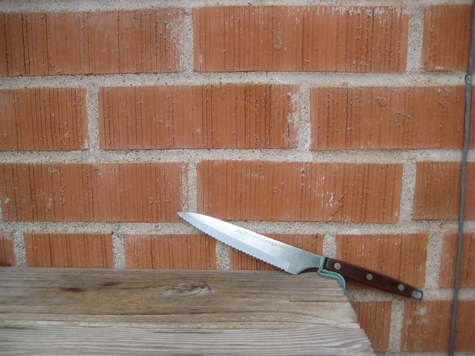 Vintage 5" Blade HOUSEHOLD * Serrated Stainless Bagel Slicing Knife JAPAN